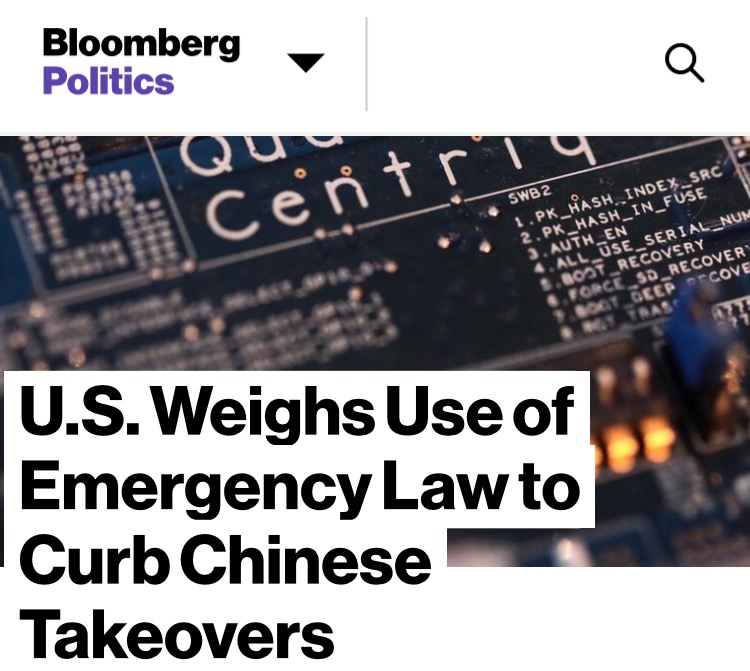 再有动作！美国被指拟用紧急法案 遏制中国技术投资