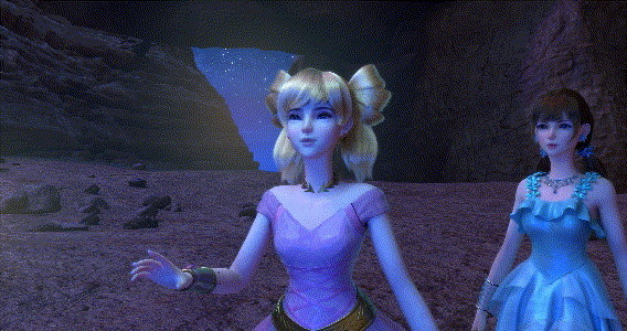 《两个俏公主》电影曝光剧照 冯芷墨绿色公主服