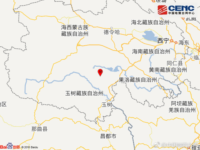 青海玉树州称多县发生5.3级地震 震源深度9千米