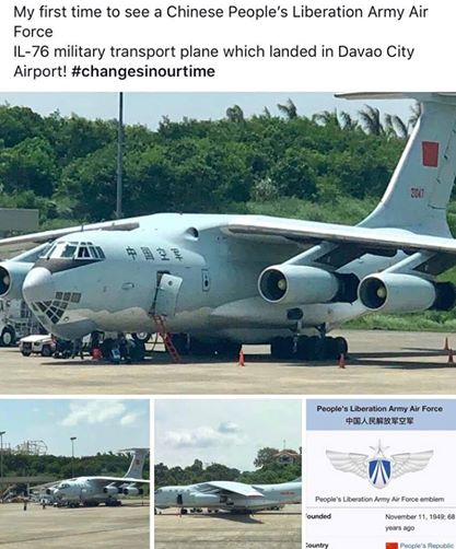 菲媒：中国空军一架军机降落菲律宾 菲官员证实