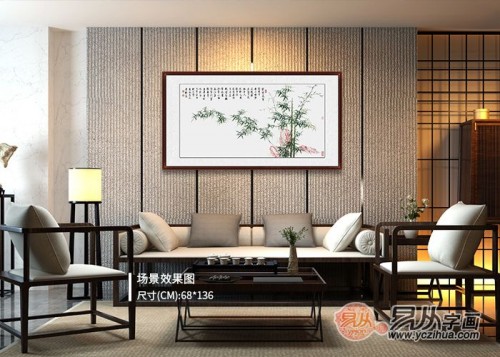 新中式客厅装饰画 打造文化之家更需要书画艺术_宁波频道_凤凰网