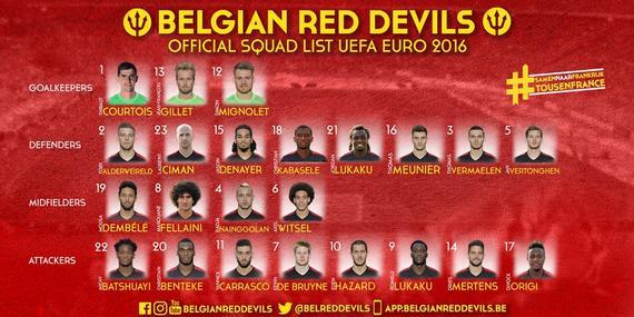 比利时23人名单公布