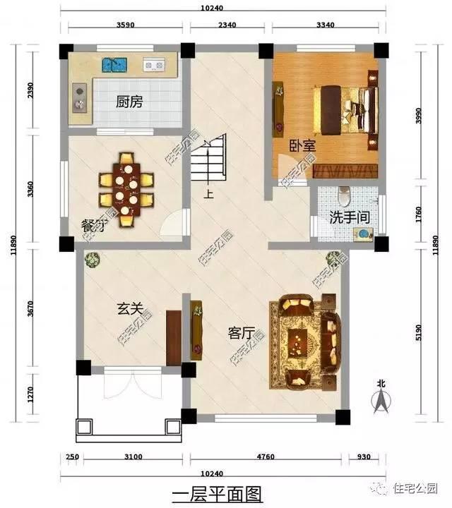 这套三层农村自建房户型,为什么更适合南方?