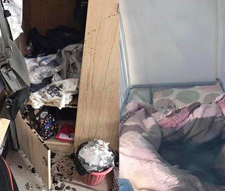 重庆一高校吃货寝室被泼墨女生泡在墨水中衣照片女生床铺图片