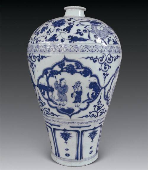 元青花四爱图梅瓶