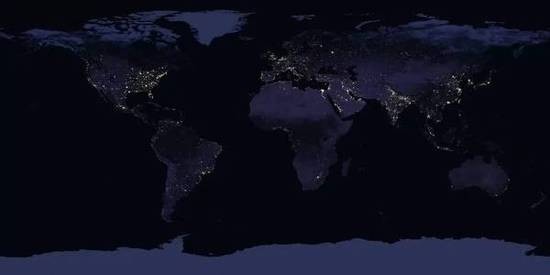 NASA发布新的超高清全球夜景图，用以研究人类经济活动