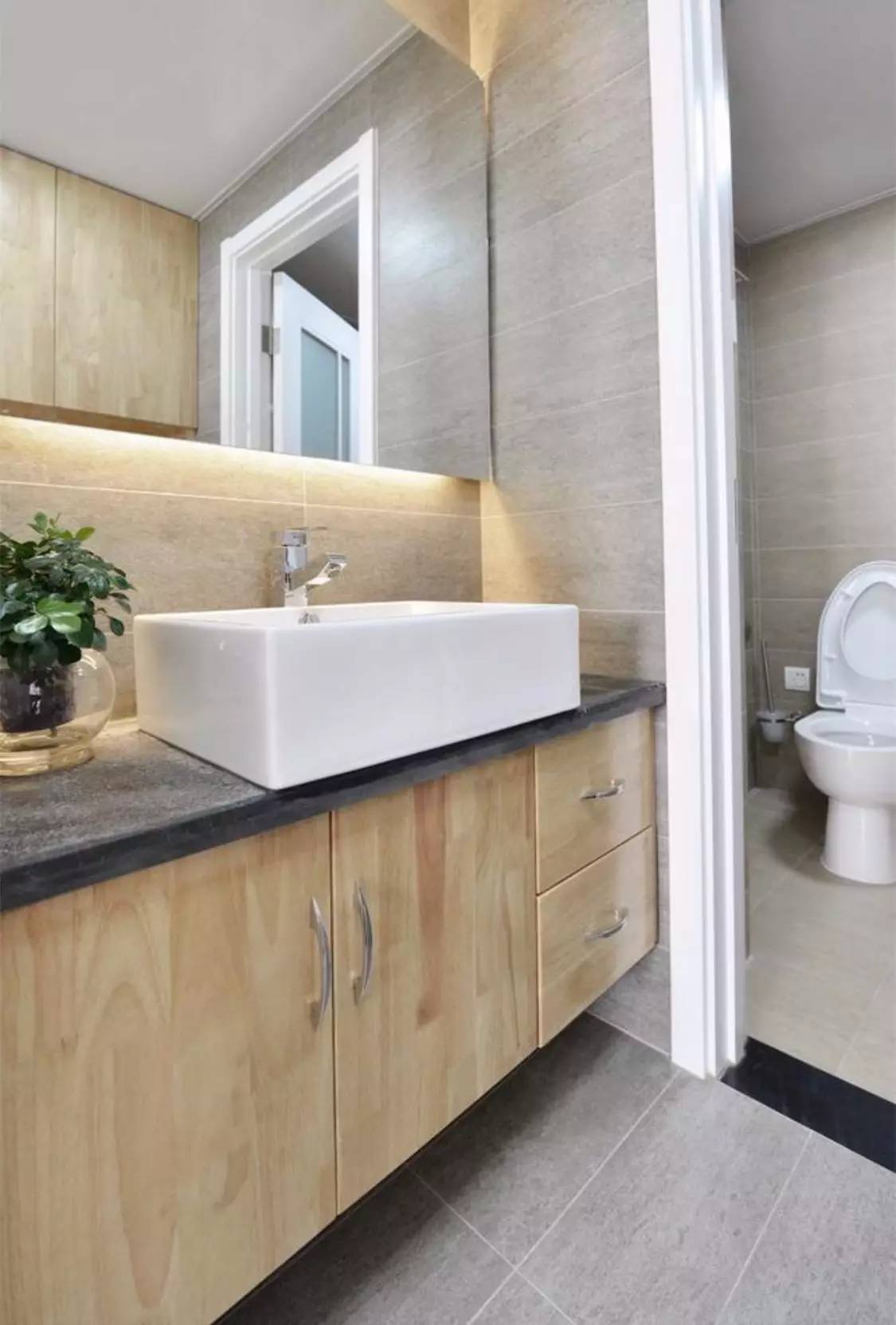 新款岩板一体盆浴室柜洗手盆卫生间现代轻奢洗漱台盆智能镜柜定制-阿里巴巴