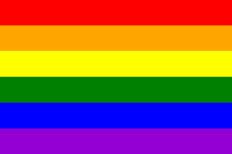 1979年至今使用的六色彩虹旗
