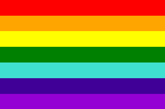 1978-1979年使用的七色彩虹旗
