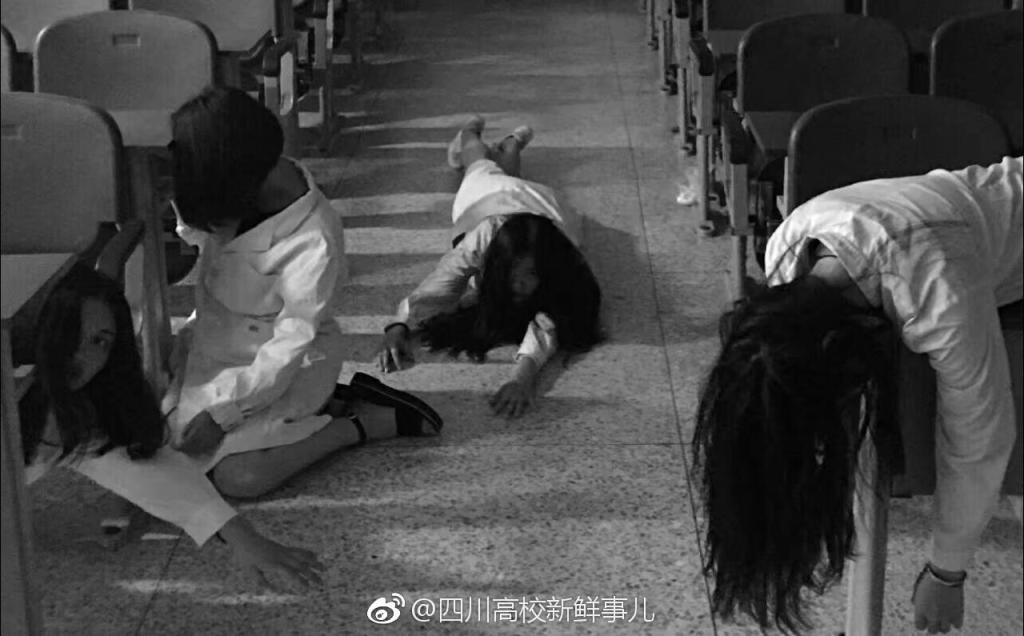 寂静岭女护士来袭!学医女大学生拍“恐怖”毕业照