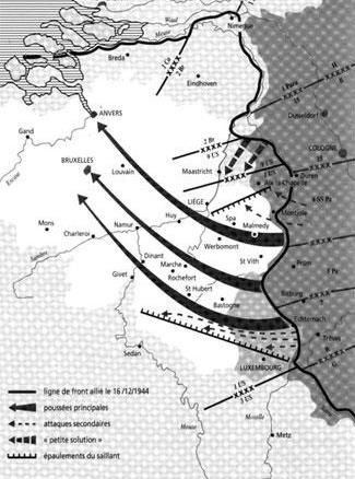 阿登反击战计划示意图