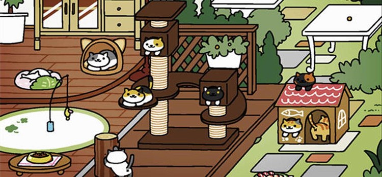 玩得好的人会收集到一院子的喵星人