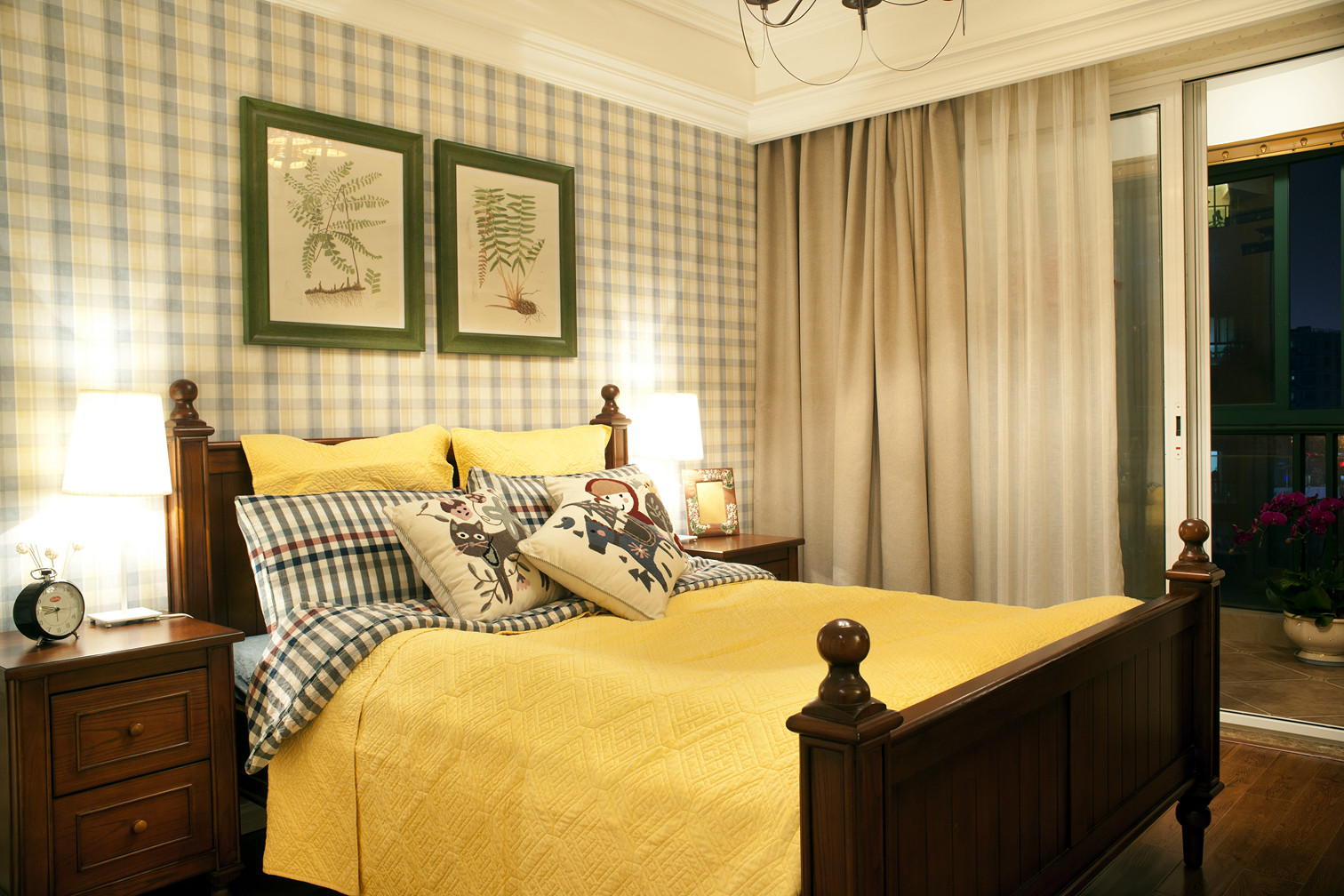 146㎡简约美式,稳重里加点绿植,清新又舒适