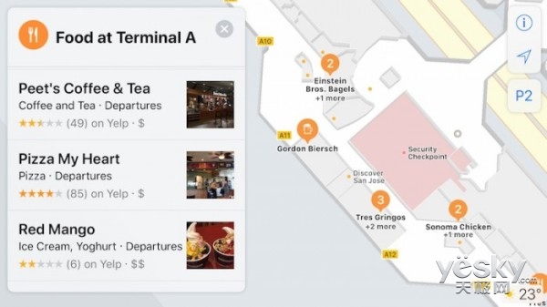 苹果iOS 11地图新功能:推送机场等室内导航
