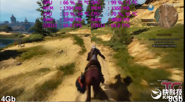 4G/8G内存PC实测8款单机大作:差距惊人!