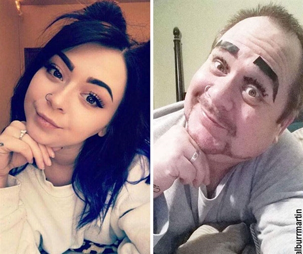 老爸模仿女儿晒臭美自拍 结果自己火了