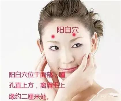 去鱼尾纹按丝竹空穴,气色好按阳白穴,防黑眼圈按瞳子髎!