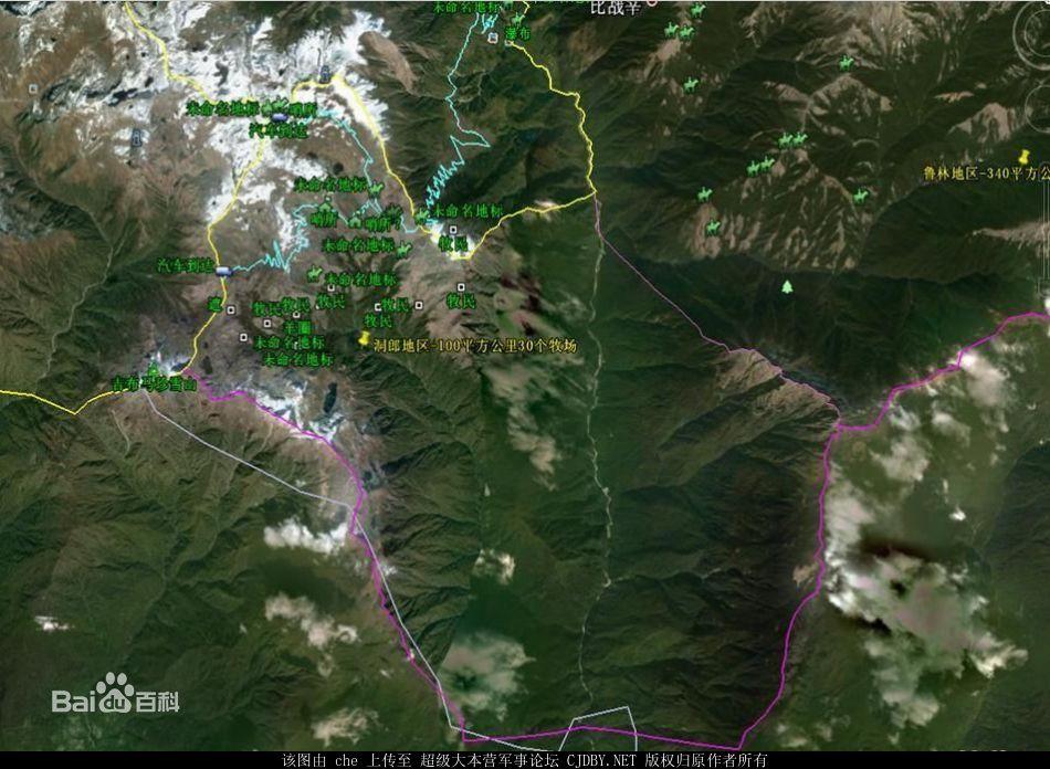 卫星图像曝光:中国和印度洞朗对峙现场详细图