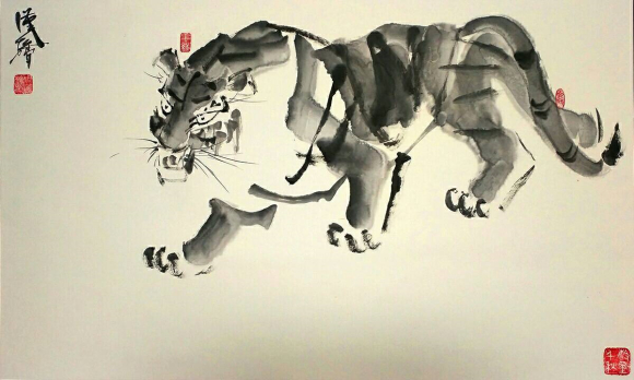走进画家周汉桥的大写意泼墨虎世界
