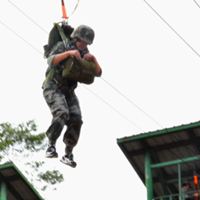 网络媒体国防行丨伞兵高架滑降训练是个什么样的体验？