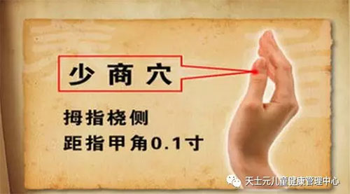 小儿推拿穴位-少商穴准确位置图与功效