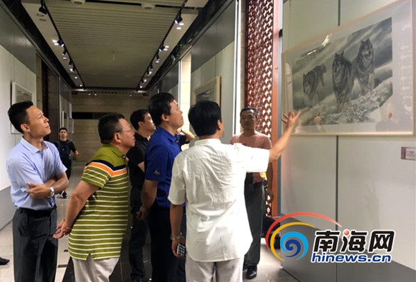 庆祝中国人民解放军建军90周年 左进伟工笔画展走进海南