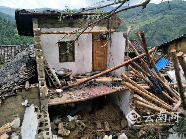 云南巧家县遭暴雨袭击致老店镇4人遇难