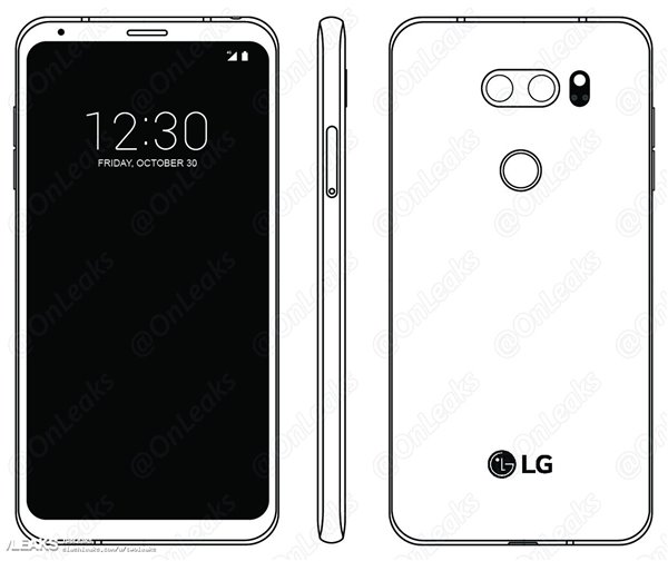 LG官方证实：LG V30将搭载OLED全面屏
