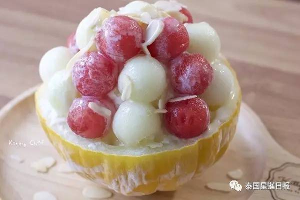 在泰国,甜品店的哈密瓜都进化成什么了样呢?