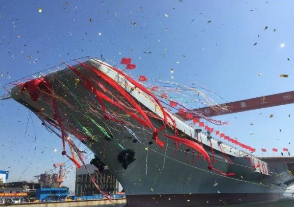 外媒关注中国国产航母建造进展：将进行系泊试验