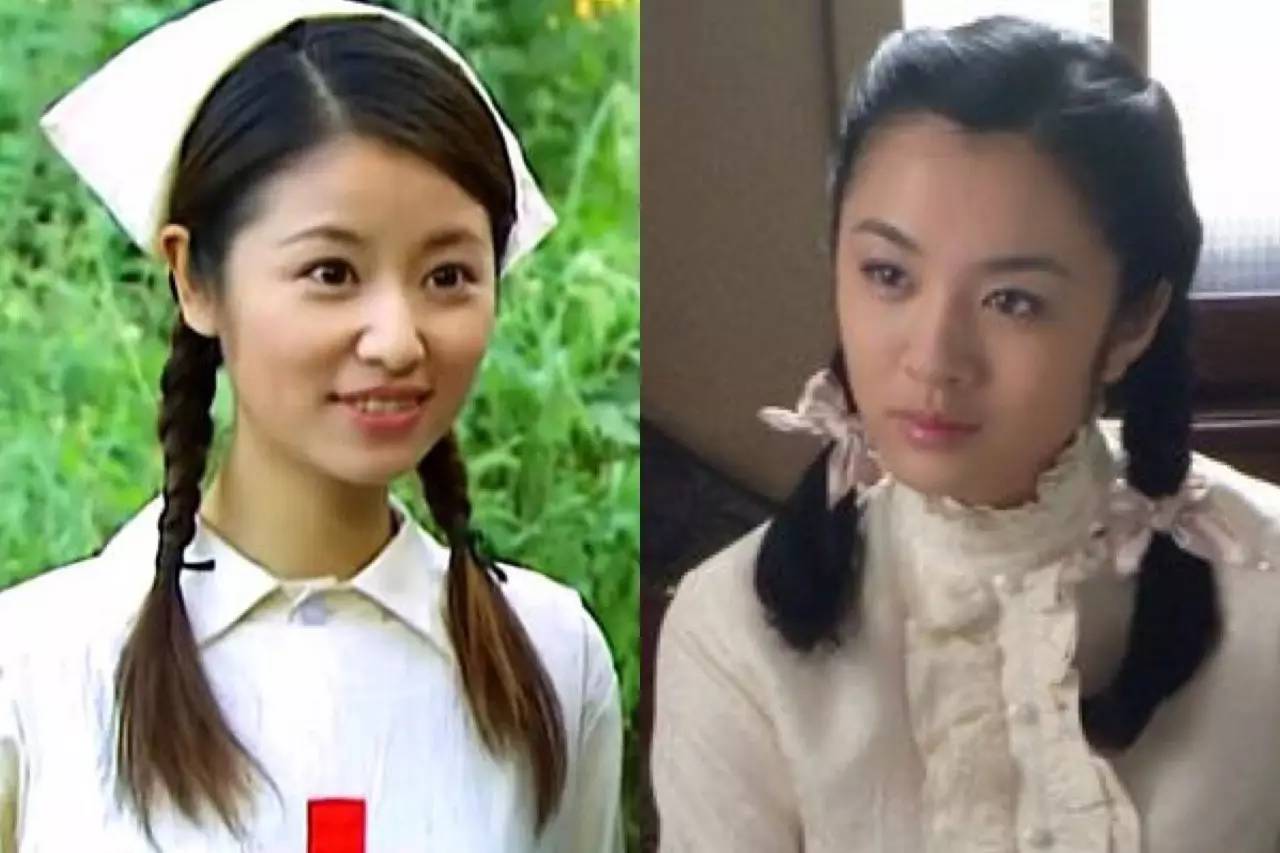 辫造型和林心如一样清纯美丽,这如出一辙的扮相的确有些"如萍"的味道