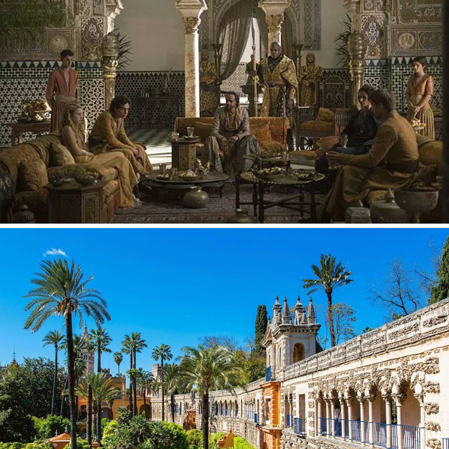 景点   :塞维利亚皇宫 ( alcazar seville ),西班牙 剧情:多恩家族的