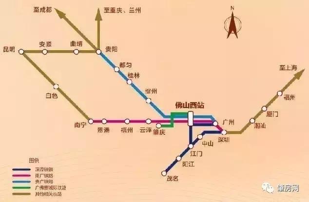 71铁路:现有广茂铁路,贵广高铁,南广高铁,广佛肇城际铁路,铁路里程