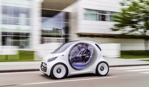 Smart概念车前脸配大屏，奔驰推氢燃料车，未来新能源车变这样?