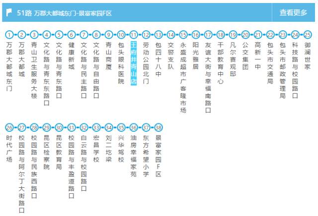 51路公交车路线