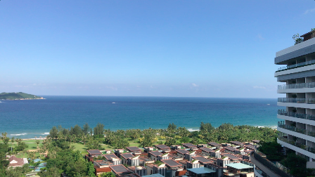 三亚保利瑰丽酒店海棠湾一线海景，美爆了！