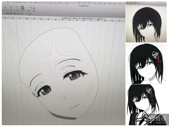 惊艳!Microsft Excel居然也是绘画工具_凤凰科技