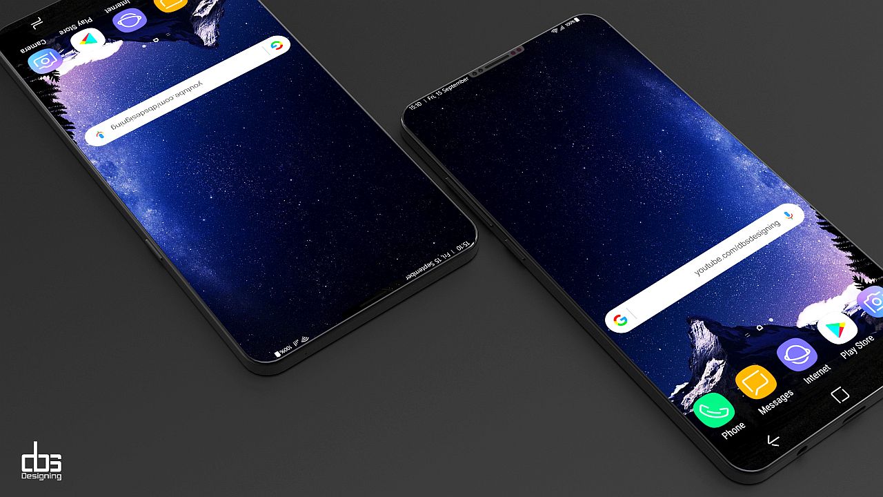 带刘海的三星Galaxy S9概念:摄像头有点夸张
