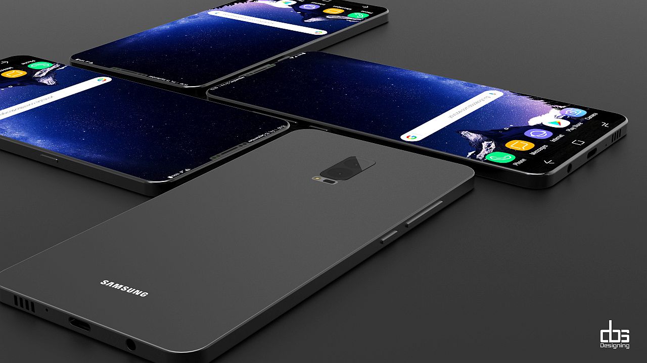 带刘海的三星Galaxy S9概念:摄像头有点夸张