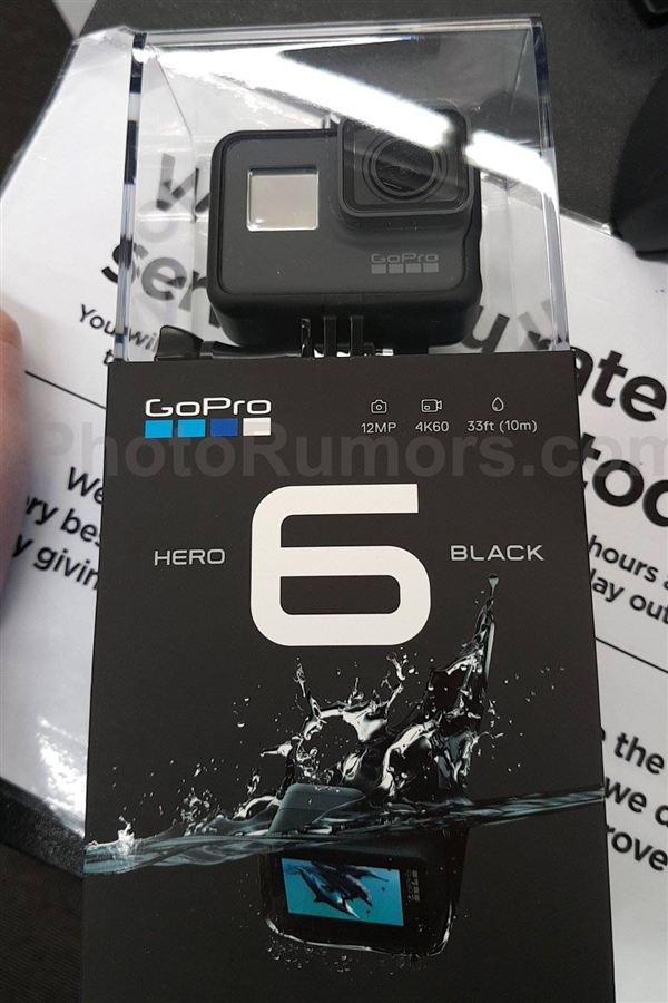 秋季发布！GoPro Hero 6现身：升级支持4K 60帧录制