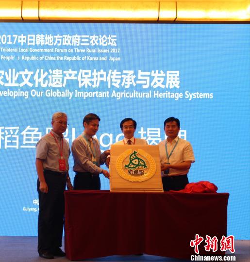 贵州省全球重要农业文化遗产—稻鱼鸭共生复合系统联盟建立。 冷桂玉 摄 贵州省全球重要农业文化遗产—稻鱼鸭共生复合系统联盟建立。 冷桂玉 摄