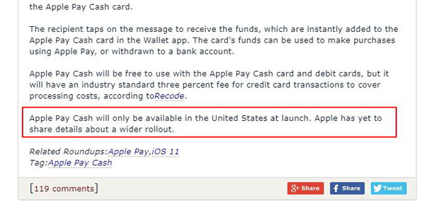 iOS11ʽApple Pay Cash ź 