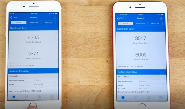 iPhone 8P和7P性能测试对比 结果很意外