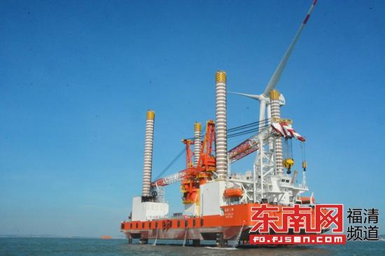 福清兴化湾海上风电样机试验场试运行