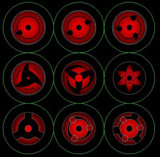 所有万花筒写轮眼全图