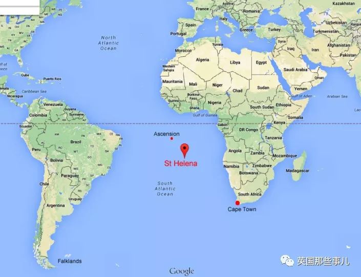 看圣赫勒拿这座小岛在地图上的位置,正处非洲和南美洲中心,他们也想啊