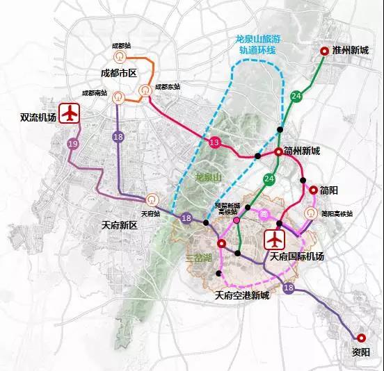 成都天府国际空港新城交通规划图曝光 未来多