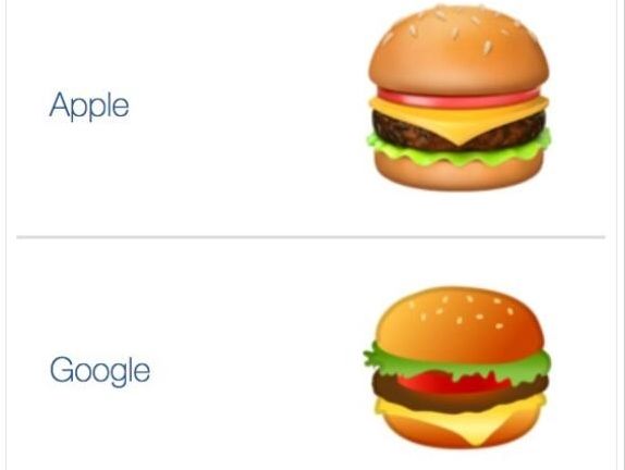 吃货最不能忍受的emoji 谷歌将芝士放在汉堡下层
