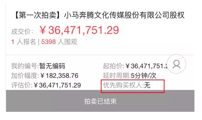 小马奔腾遭拍卖,神秘接盘侠是什么来头?