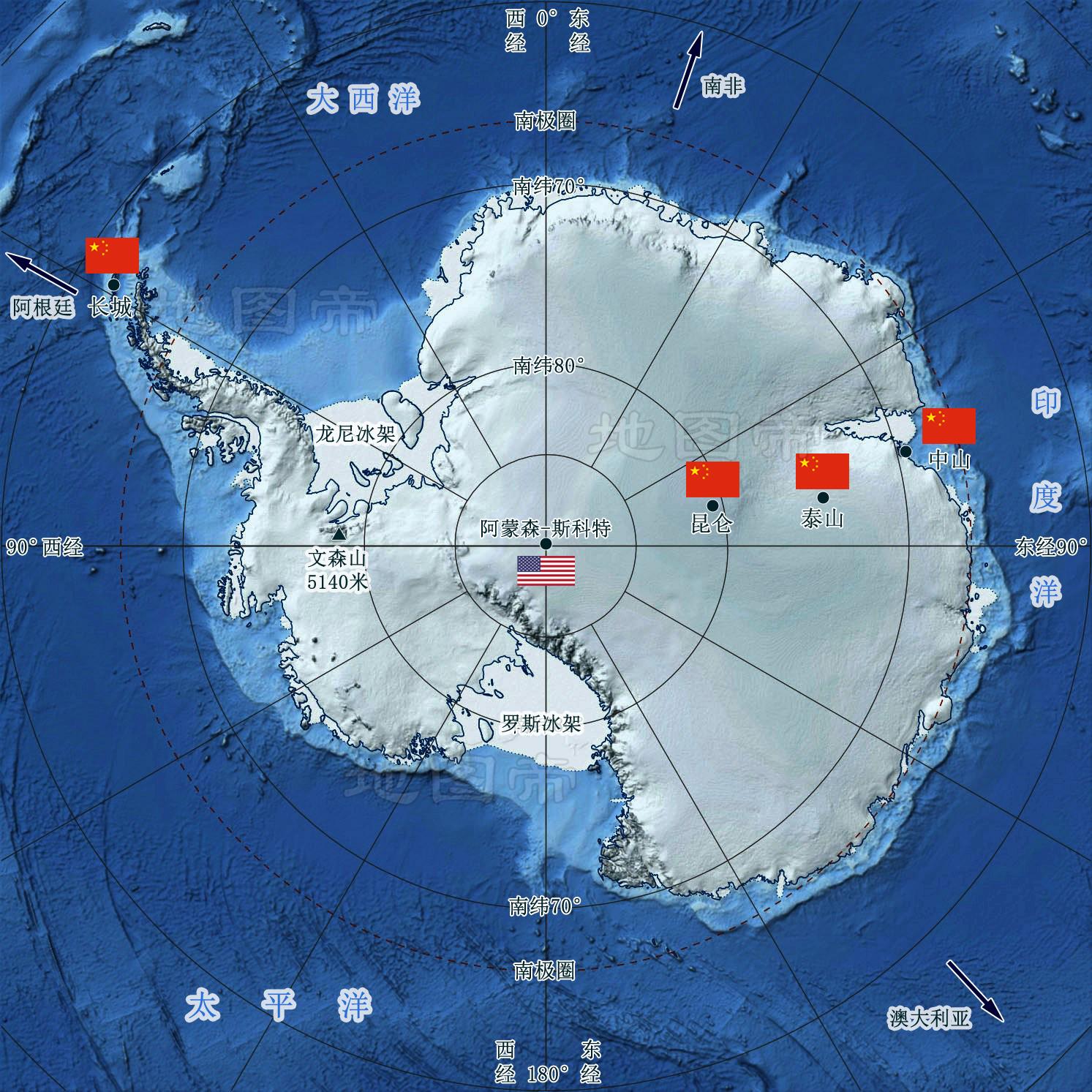 新闻客户端  南极洲,位于地球南端,被太平洋,大西洋,印度洋包围,陆地图片